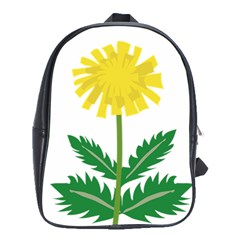 Sunflower Floral Flower Yellow Green School Bags (xl)  by Mariart