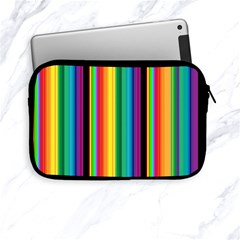 Multi Colored Colorful Bright Stripes Wallpaper Pattern Background Apple Ipad Mini Zipper Cases by Nexatart