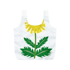 Sunflower Floral Flower Yellow Green Full Print Recycle Bags (S) 