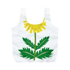 Sunflower Floral Flower Yellow Green Full Print Recycle Bags (m)  by Mariart