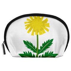 Sunflower Floral Flower Yellow Green Accessory Pouches (Large) 