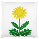 Sunflower Floral Flower Yellow Green Large Flano Cushion Case (One Side) Front