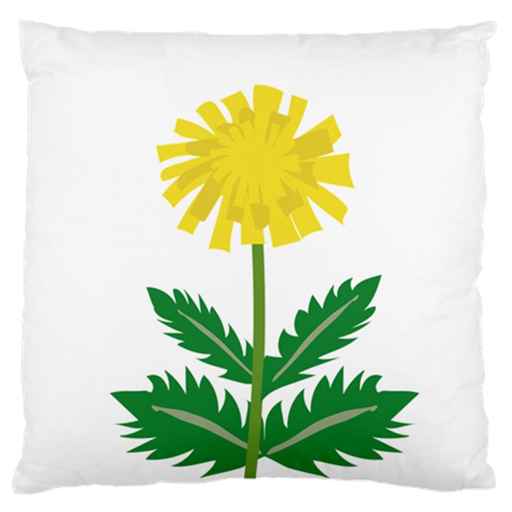 Sunflower Floral Flower Yellow Green Large Flano Cushion Case (One Side)