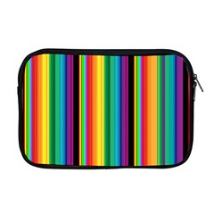 Multi Colored Colorful Bright Stripes Wallpaper Pattern Background Apple Macbook Pro 17  Zipper Case