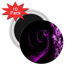 Purple Flower Floral 2 25  Magnets (10 Pack) 