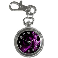 Purple Flower Floral Key Chain Watches by Mariart