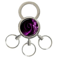 Purple Flower Floral 3-ring Key Chains by Mariart