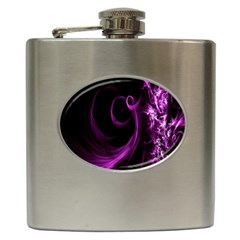 Purple Flower Floral Hip Flask (6 Oz) by Mariart