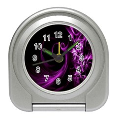 Purple Flower Floral Travel Alarm Clocks by Mariart