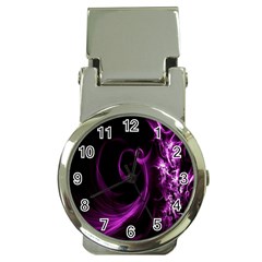 Purple Flower Floral Money Clip Watches by Mariart