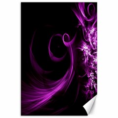 Purple Flower Floral Canvas 24  X 36  by Mariart