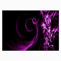 Purple Flower Floral Large Glasses Cloth (2-side) by Mariart