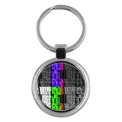 Repeated Tapestry Pattern Key Chains (Round) 