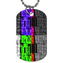 Repeated Tapestry Pattern Dog Tag (One Side)