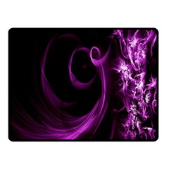 Purple Flower Floral Fleece Blanket (small) by Mariart