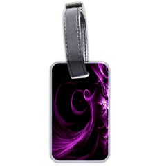 Purple Flower Floral Luggage Tags (two Sides) by Mariart