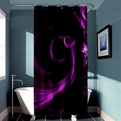 Purple Flower Floral Shower Curtain 36  X 72  (stall)  by Mariart