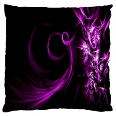 Purple Flower Floral Large Cushion Case (one Side) by Mariart