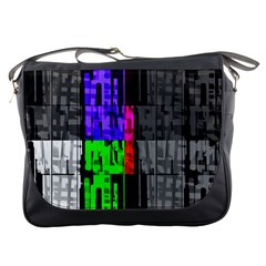 Repeated Tapestry Pattern Messenger Bags