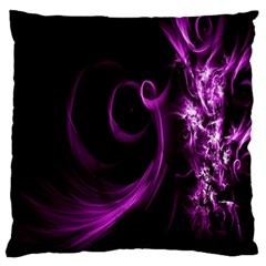 Purple Flower Floral Standard Flano Cushion Case (one Side) by Mariart