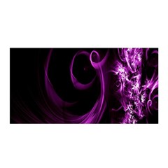 Purple Flower Floral Satin Wrap by Mariart