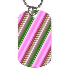 Pink And Green Abstract Pattern Background Dog Tag (one Side) by Nexatart