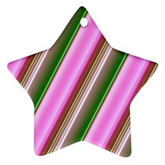 Pink And Green Abstract Pattern Background Star Ornament (two Sides)