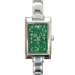 Scientific Formulas Board Green Rectangle Italian Charm Watch