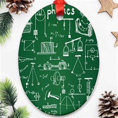 Scientific Formulas Board Green Ornament (oval) by Mariart