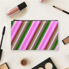 Pink And Green Abstract Pattern Background Cosmetic Bag (medium)  by Nexatart