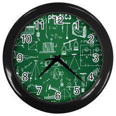 Scientific Formulas Board Green Wall Clocks (black)