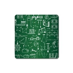 Scientific Formulas Board Green Square Magnet by Mariart