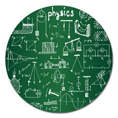 Scientific Formulas Board Green Magnet 5  (round) by Mariart