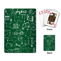 Scientific Formulas Board Green Playing Card by Mariart