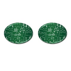 Scientific Formulas Board Green Cufflinks (oval) by Mariart