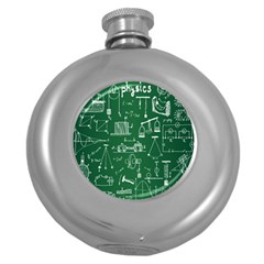 Scientific Formulas Board Green Round Hip Flask (5 Oz) by Mariart