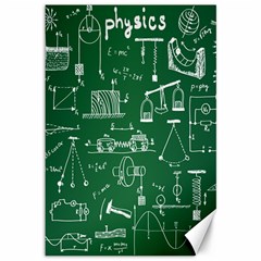 Scientific Formulas Board Green Canvas 12  X 18   by Mariart