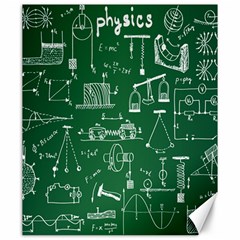 Scientific Formulas Board Green Canvas 20  X 24   by Mariart