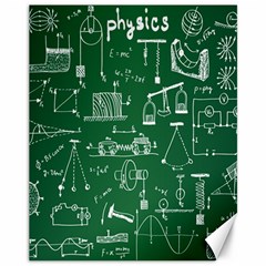 Scientific Formulas Board Green Canvas 11  X 14   by Mariart