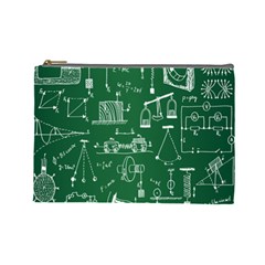 Scientific Formulas Board Green Cosmetic Bag (large)  by Mariart