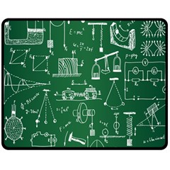 Scientific Formulas Board Green Fleece Blanket (medium)  by Mariart