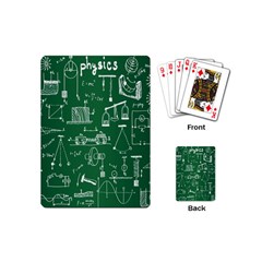 Scientific Formulas Board Green Playing Cards (mini)  by Mariart