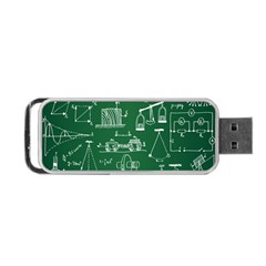 Scientific Formulas Board Green Portable Usb Flash (one Side) by Mariart