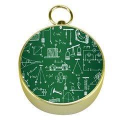 Scientific Formulas Board Green Gold Compasses by Mariart