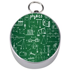 Scientific Formulas Board Green Silver Compasses by Mariart