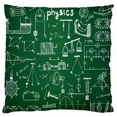 Scientific Formulas Board Green Large Flano Cushion Case (one Side) by Mariart