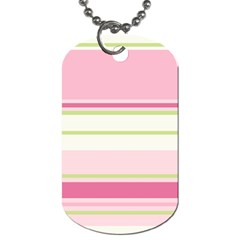 Turquoise Blue Damask Line Green Pink Red White Dog Tag (one Side) by Mariart