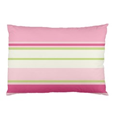 Turquoise Blue Damask Line Green Pink Red White Pillow Case by Mariart