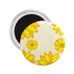 Sunflowers Flower Floral Yellow 2 25  Magnets by Mariart