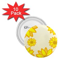 Sunflowers Flower Floral Yellow 1 75  Buttons (10 Pack) by Mariart